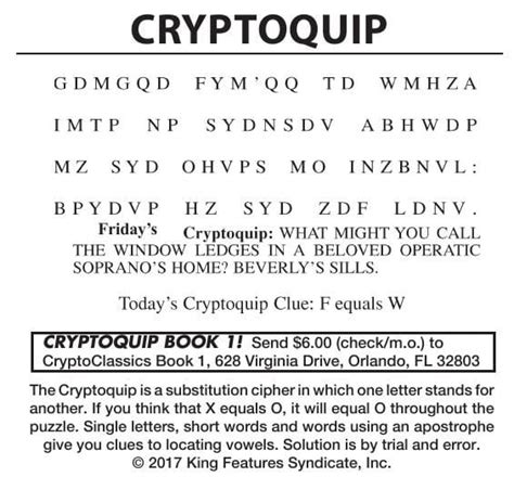Cryptoquip Printable